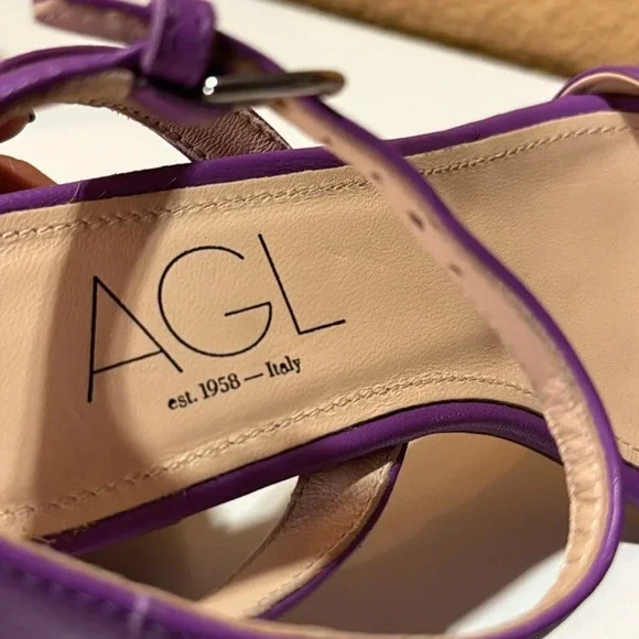 AGL Patent-Leather Sandals Purple. Size 36/6 - Picture 4 of 10